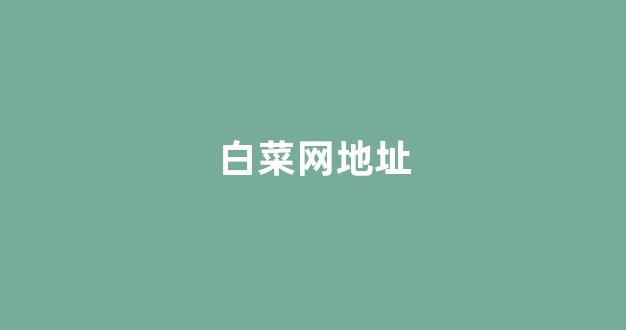 白菜网上平台
